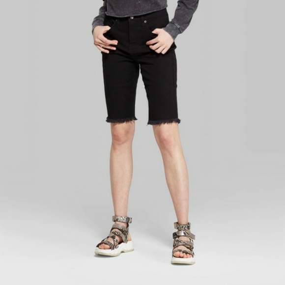 wild fable Shorts Nwt Wild Fable High Rise Bermuda Longline Black